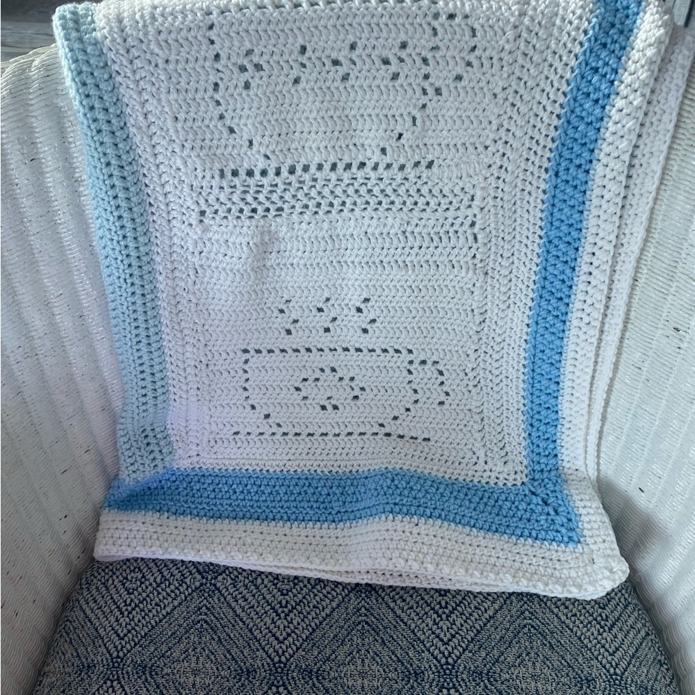 Crochet lap blanket, handmade